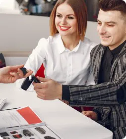 a man getting the car keys