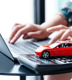 a hand typing on a laptop